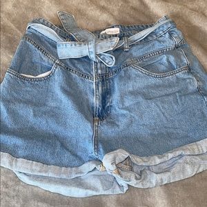 Blue Denim Mom Shorts